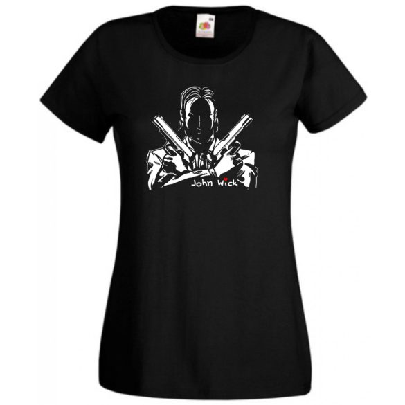 John W pisztollyal női rövid ujjú póló