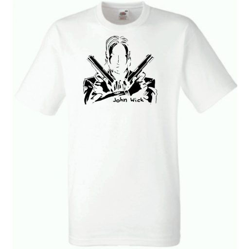 John W pisztolyos mintás férfi rövid ujjú póló