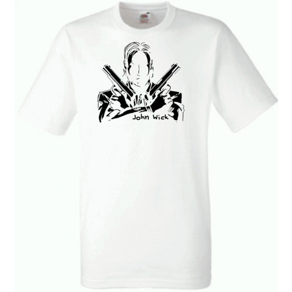 John W pisztolyos mintás férfi rövid ujjú póló