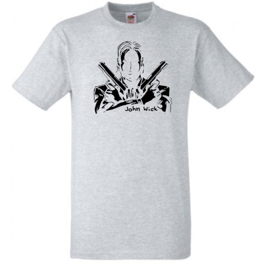 John W pisztolyos mintás férfi rövid ujjú póló