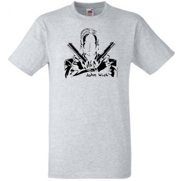 John W pisztolyos mintás férfi rövid ujjú póló