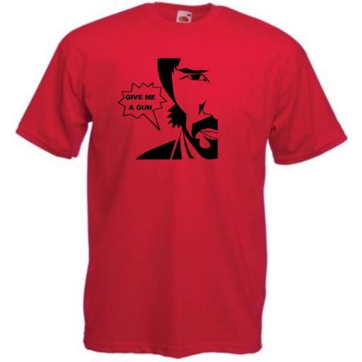 John W Give me a gun, Adj nekem egy ... - mintás férfi rövid ujjú póló