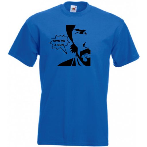 John W Give me a gun, Adj nekem egy ... - mintás férfi rövid ujjú póló