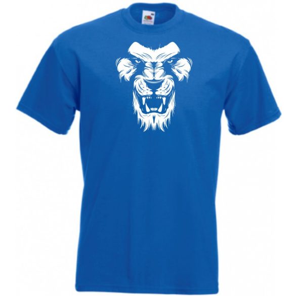 Morcos oroszlánfej, bátor oroszlánjegyű, oroszlánszívű, avagy csak ma is korán kellett kelni típusoknak - humoros férfi rövid ujjú póló