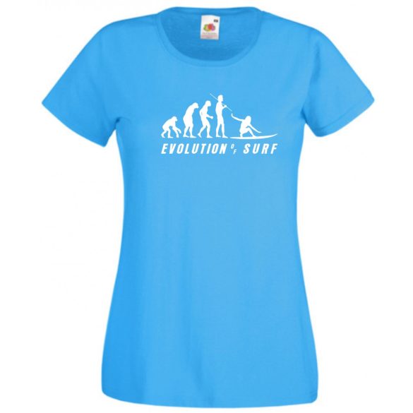 Evolution of surf, szörf evolúció női rövid ujjú póló