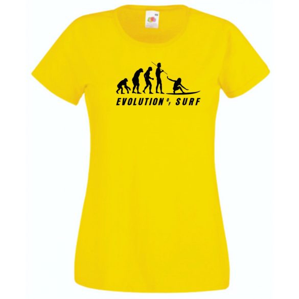 Evolution of surf, szörf evolúció női rövid ujjú póló