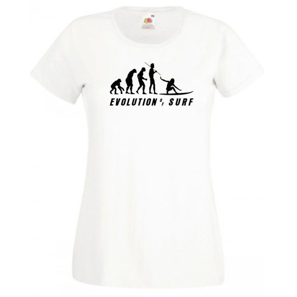 Evolution of surf, szörf evolúció női rövid ujjú póló