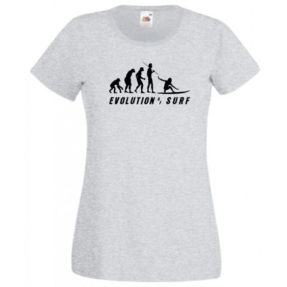 Evolution of surf, szörf evolúció női rövid ujjú póló