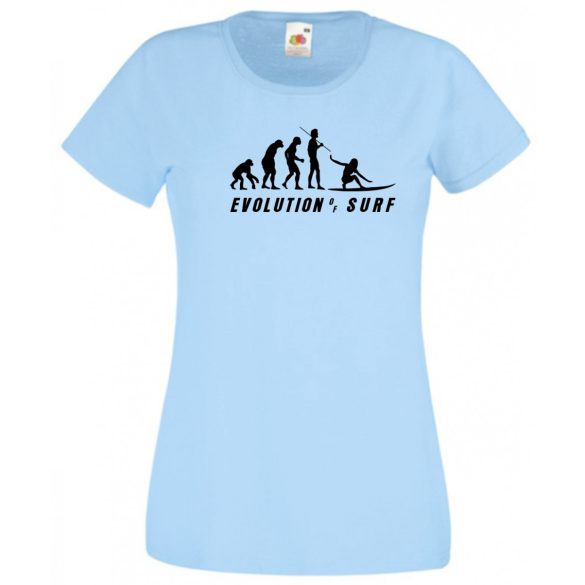 Evolution of surf, szörf evolúció női rövid ujjú póló