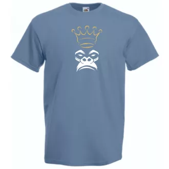   King Monkey, majom , király, cool férfi rövid ujjú póló