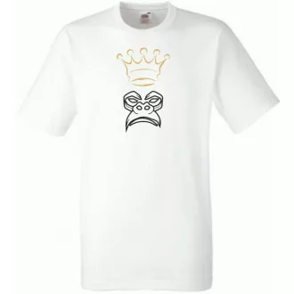   King Monkey, majom , király, cool férfi rövid ujjú póló