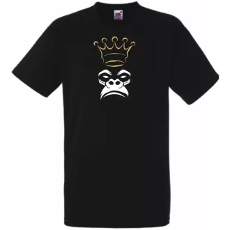   King Monkey, majom , király, cool férfi rövid ujjú póló