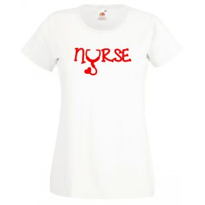 Nővér, nővérke, nurse, ápolónő női rövid ujjú póló