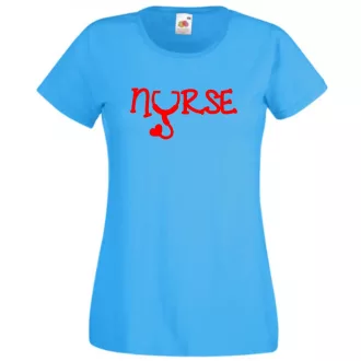   Nővér, nővérke, nurse, ápolónő női rövid ujjú póló