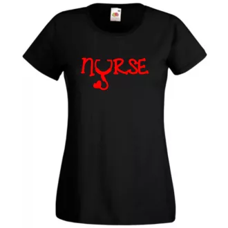   Nővér, nővérke, nurse, ápolónő női rövid ujjú póló