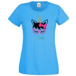 Szemüveges unikornis, unicorn with glasses női rövid ujjú póló