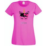 Szemüveges unikornis, unicorn with glasses női rövid ujjú póló