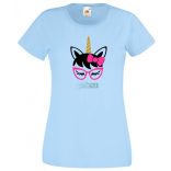 Szemüveges unikornis, unicorn with glasses női rövid ujjú póló