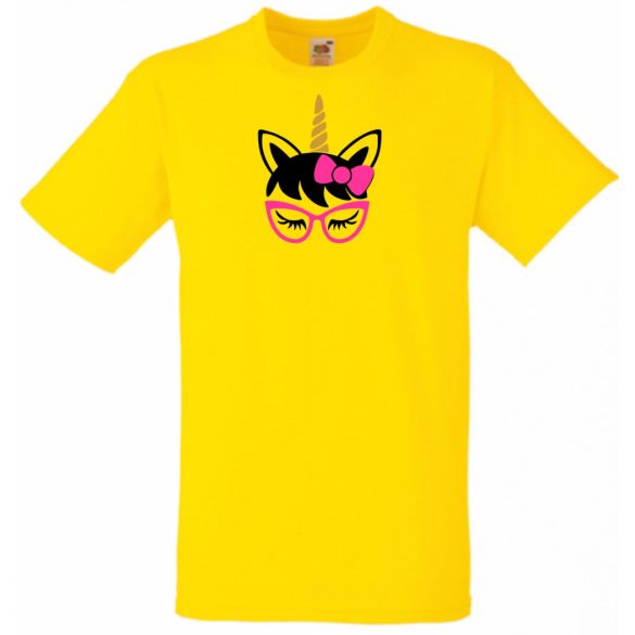 Szemüveges unikornis, unicorn with glasses férfi rövid ujjú póló