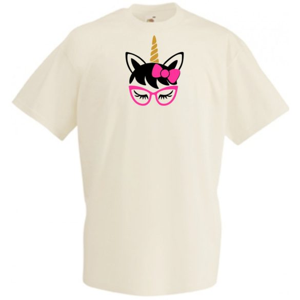Szemüveges unikornis, unicorn with glasses férfi rövid ujjú póló