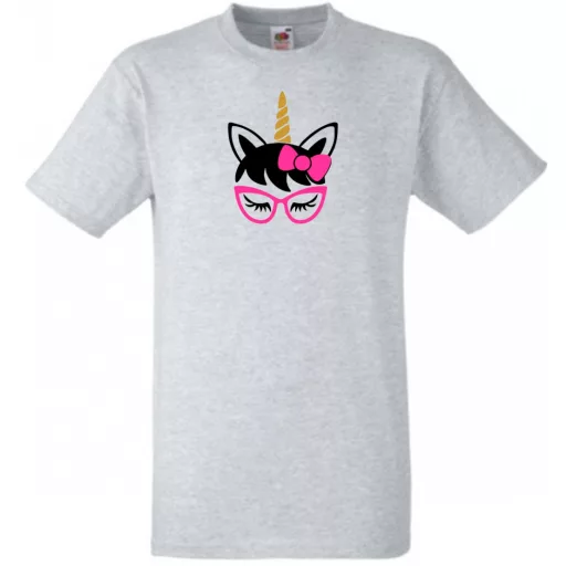 Szemüveges unikornis, unicorn with glasses férfi rövid ujjú póló