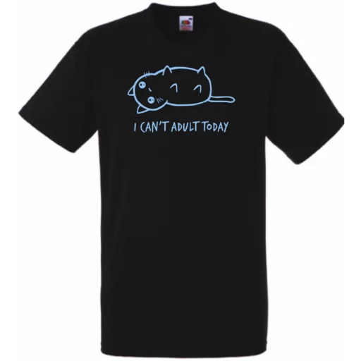 Humoros, I can't adult today férfi rövid ujjú póló