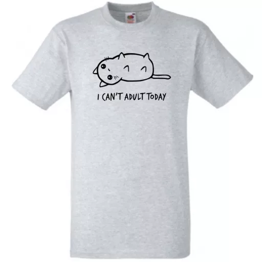 Humoros, I can't adult today férfi rövid ujjú póló