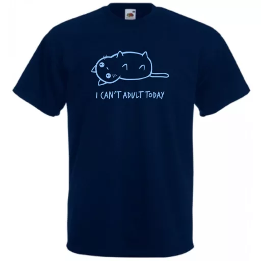 Humoros, I can't adult today férfi rövid ujjú póló