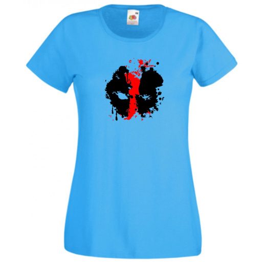 Nagy erő, nagy arc, poénos szuperhős női rövid ujjú póló