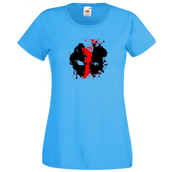 Nagy erő, nagy arc, poénos szuperhős női rövid ujjú póló