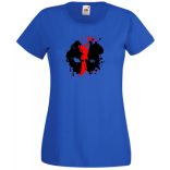 Nagy erő, nagy arc, poénos szuperhős női rövid ujjú póló