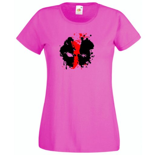 Nagy erő, nagy arc, poénos szuperhős női rövid ujjú póló