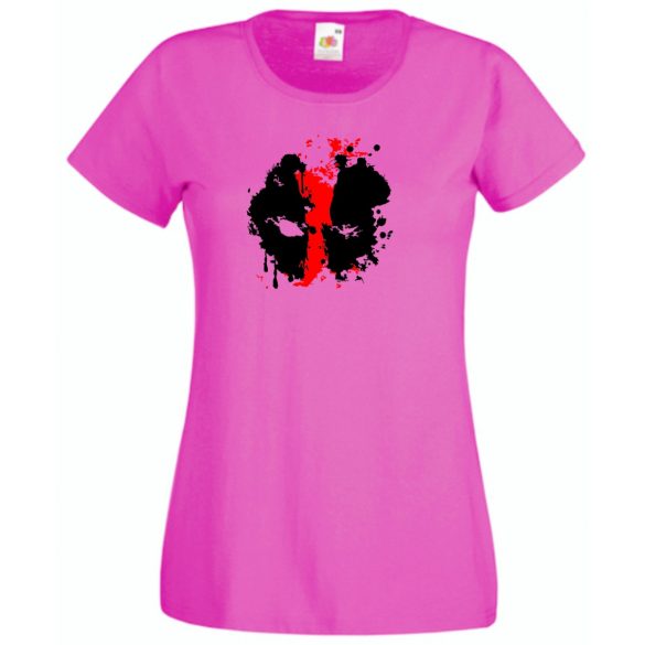 Nagy erő, nagy arc, poénos szuperhős női rövid ujjú póló