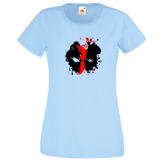 Nagy erő, nagy arc, poénos szuperhős női rövid ujjú póló