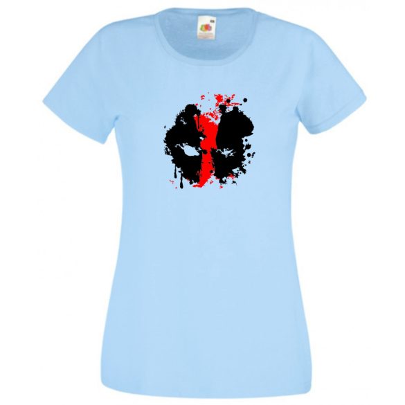 Nagy erő, nagy arc, poénos szuperhős női rövid ujjú póló