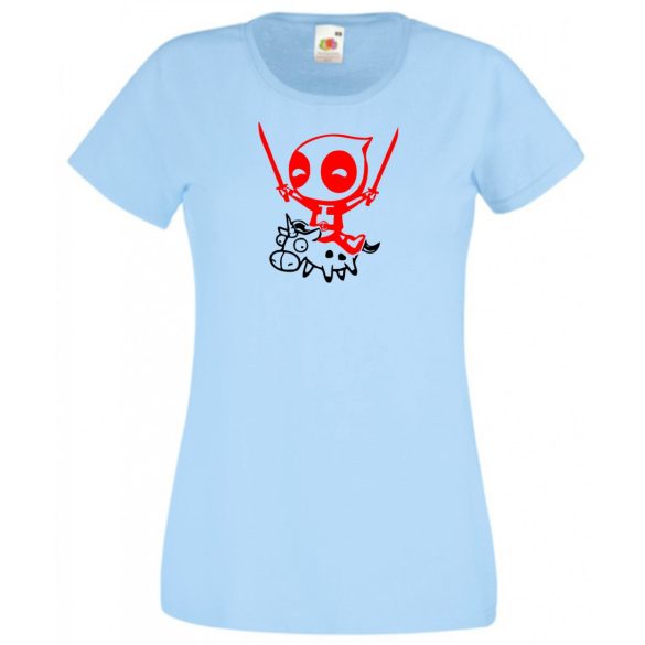 Vicces, cuki szuperhős, nagy erő, nagy arc női rövid ujjú póló