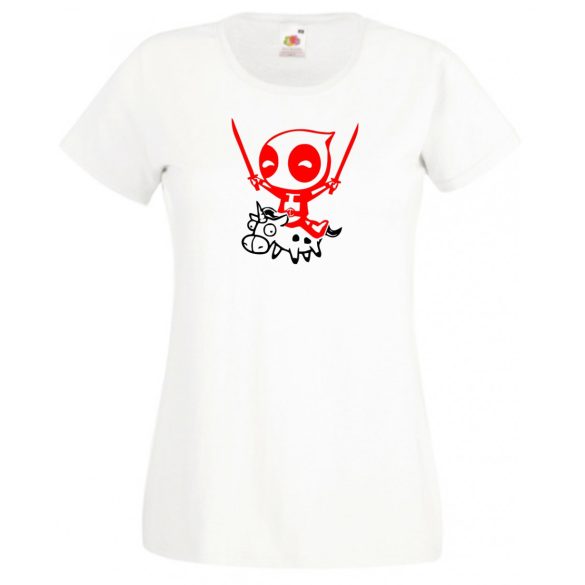 Vicces, cuki szuperhős, nagy erő, nagy arc női rövid ujjú póló