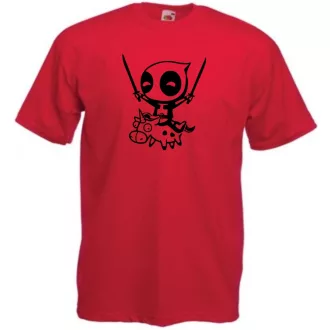   Humoros unikornist lovagoló Wade Wilson férfi rövid ujjú póló