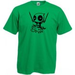 Humoros unikornist lovagoló Wade Wilson férfi rövid ujjú póló