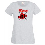 Finding Francis, nagy erő, nagy arc, vicces szuperhős női rövid ujjú póló