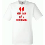 Keep calm and eat a chimichanga férfi rövid ujjú póló
