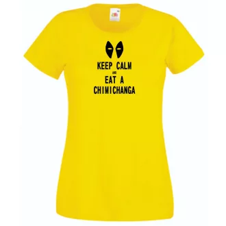 Keep calm and eat chimichanga női rövid ujjú póló