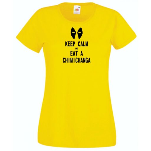 Keep calm and eat chimichanga női rövid ujjú póló