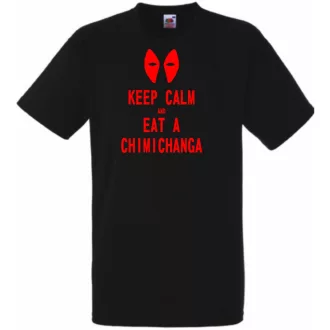 Keep calm and eat a chimichanga férfi rövid ujjú póló