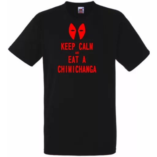 Keep calm and eat a chimichanga férfi rövid ujjú póló