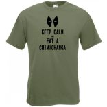 Keep calm and eat a chimichanga férfi rövid ujjú póló