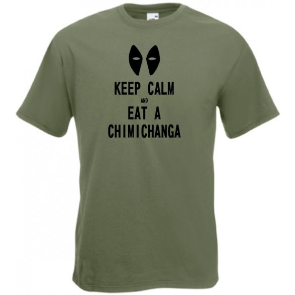 Keep calm and eat a chimichanga férfi rövid ujjú póló