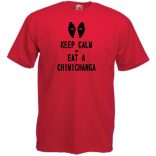 Keep calm and eat a chimichanga férfi rövid ujjú póló