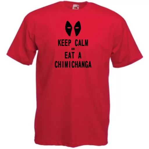 Keep calm and eat a chimichanga férfi rövid ujjú póló