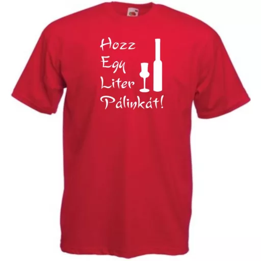 Humoros HELP pálinka kedvelőknek férfi rövid ujjú póló